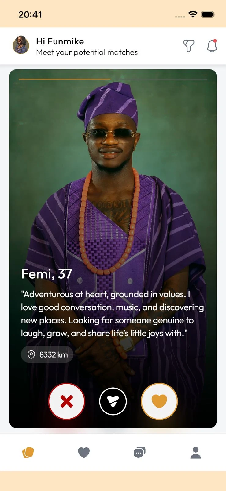 Femi's profile on Yetunde