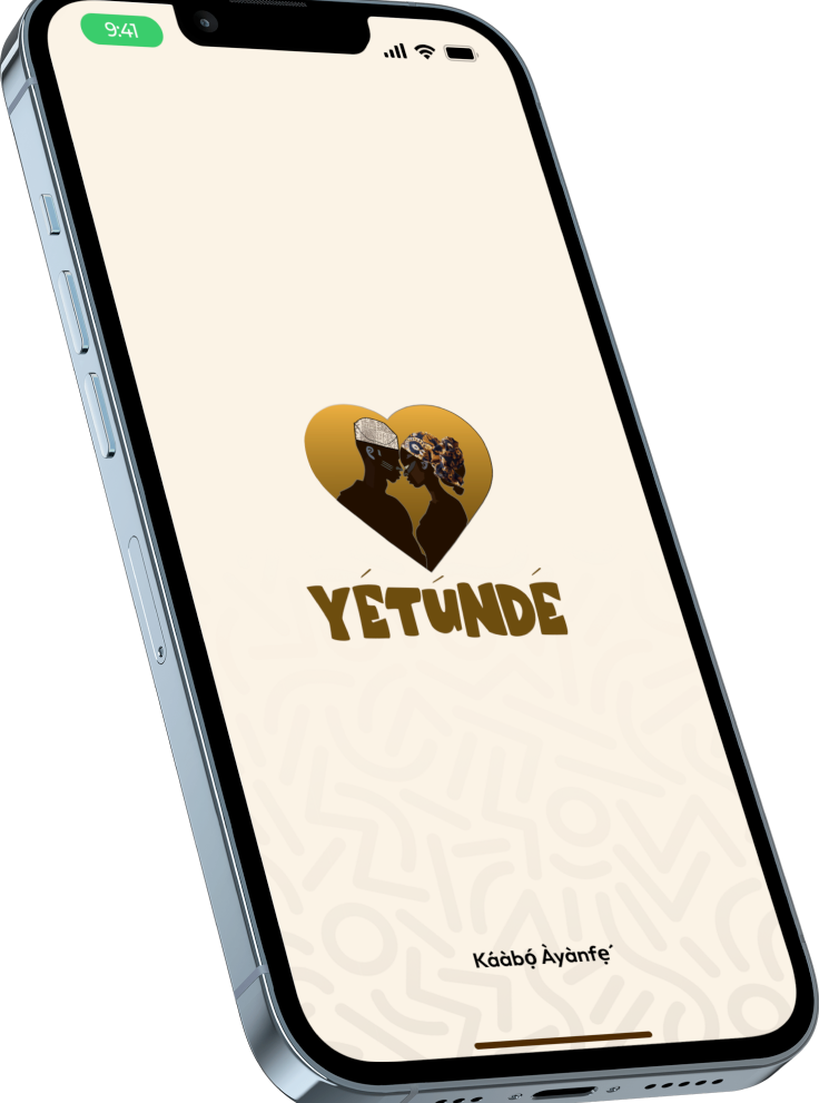 Yetunde app splash screen